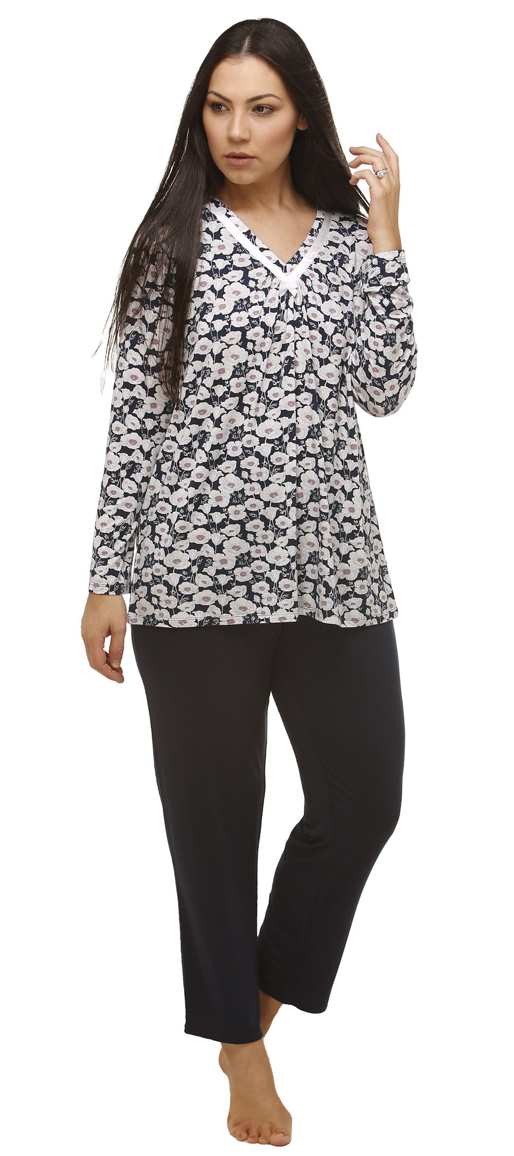 POPPY PJ SET NAVY - Y229