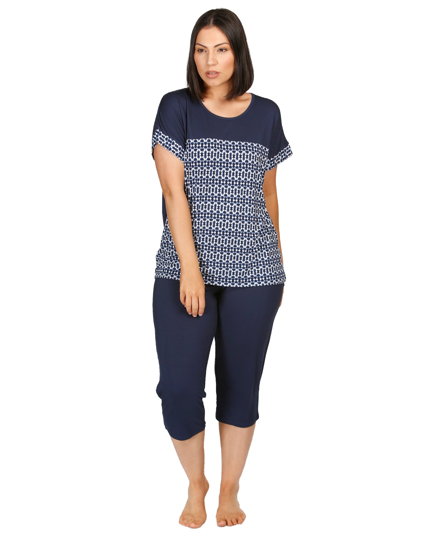 IKAT PJ SET NAVY - Y235I
