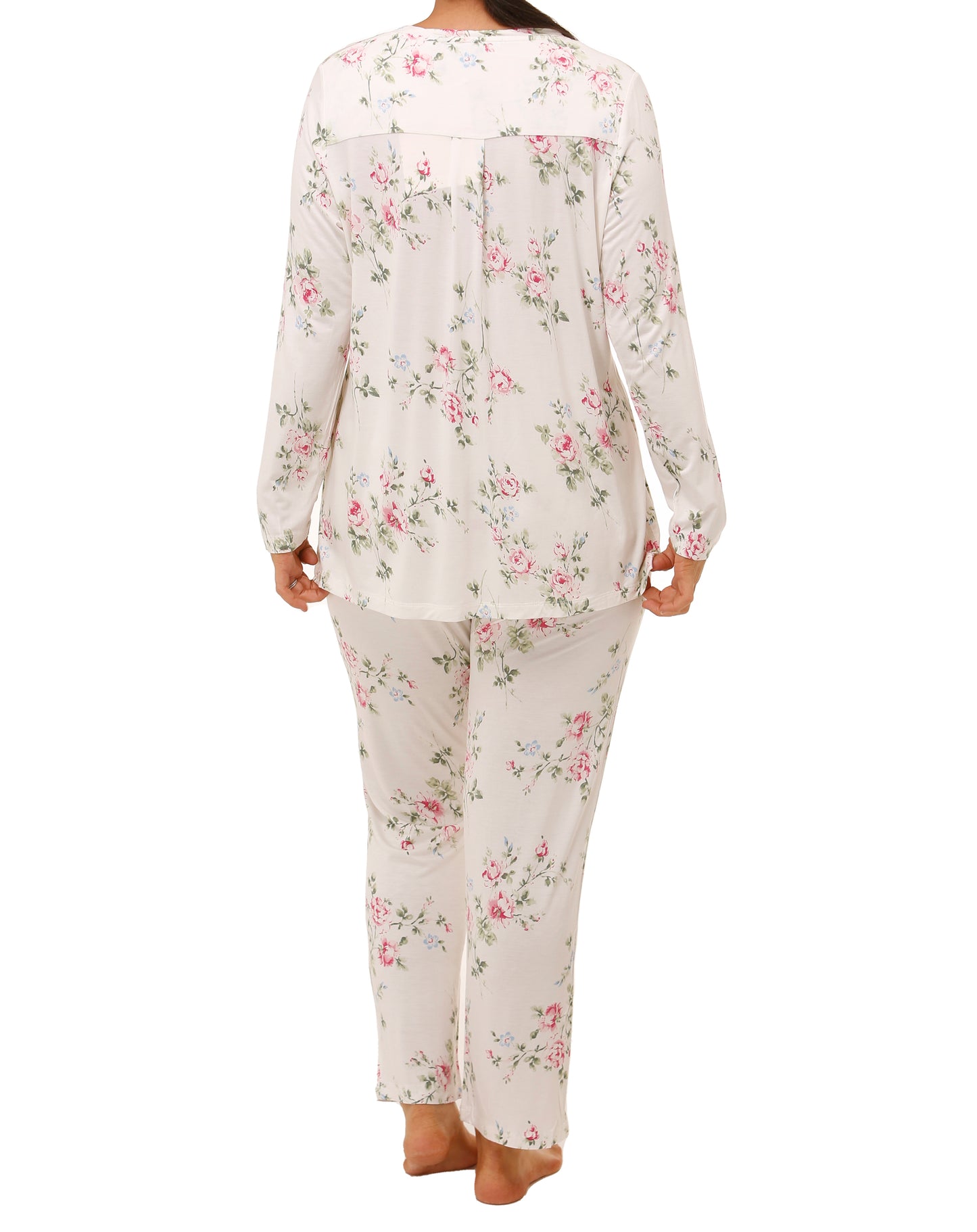 VINTAGE ROSE PJ SET IVORY - Y238