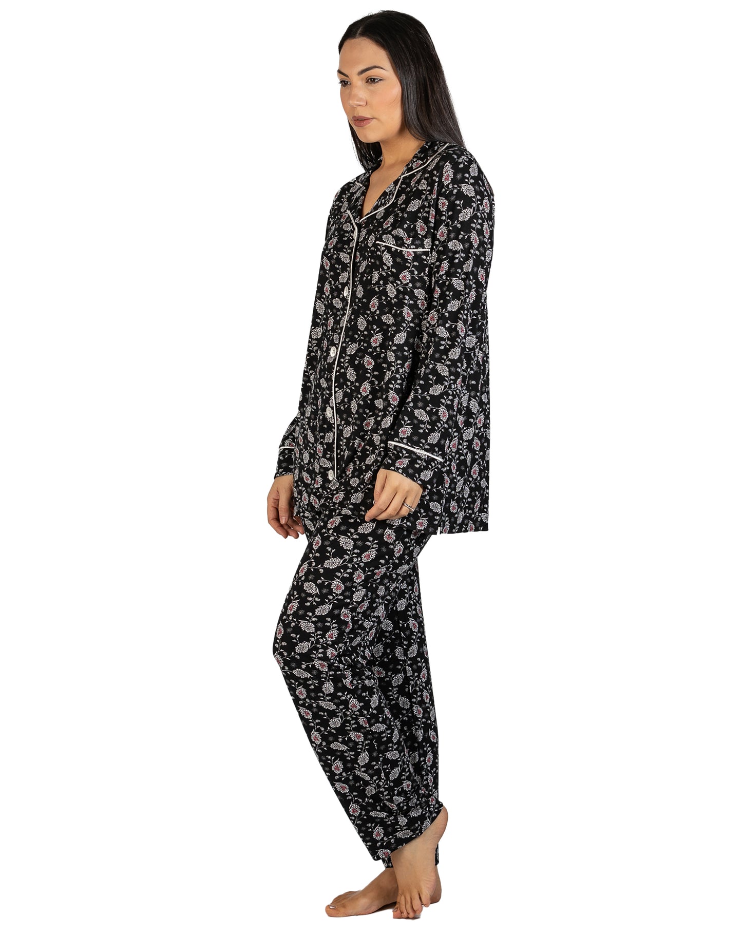 PAISLEY REVERE PJ SET BLACK - Y246P