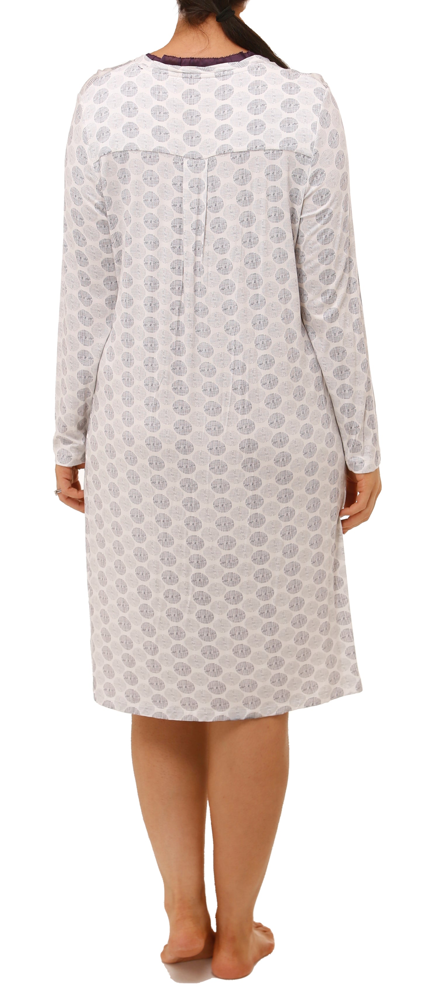 CIRCLE NIGHTIE EGGPLANT - Y335