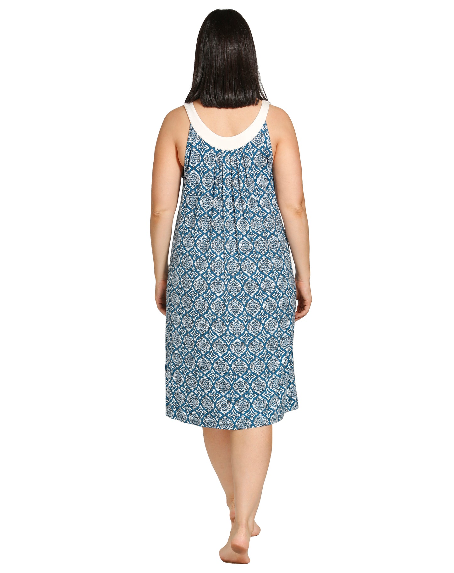 VERSAILLES SLEEVELESS NIGHTIE PEACOCK - Y412