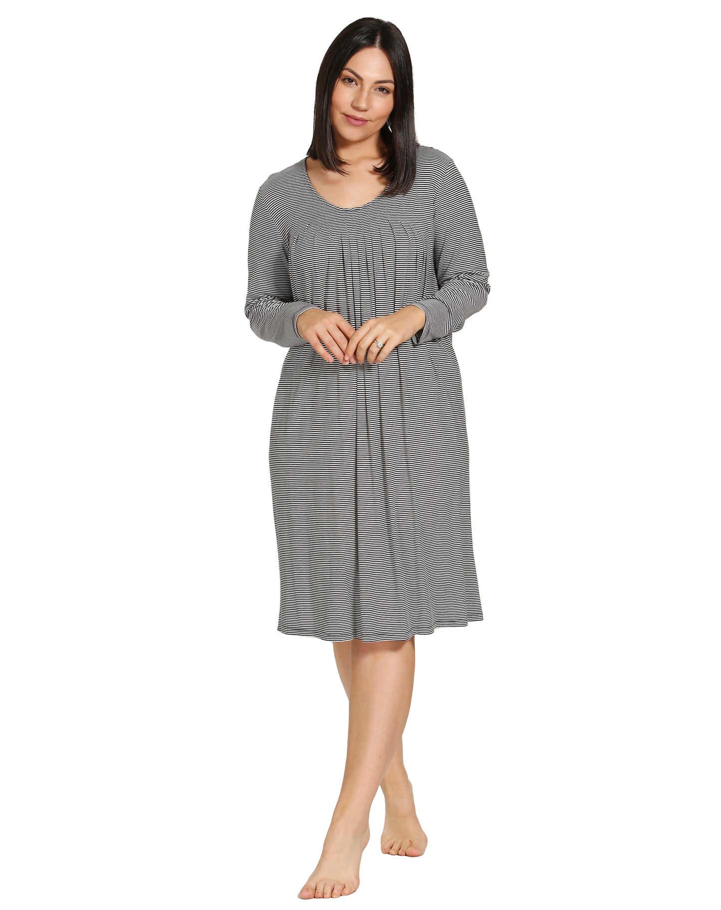 STRIPE NIGHTIE / NAVY- Y601