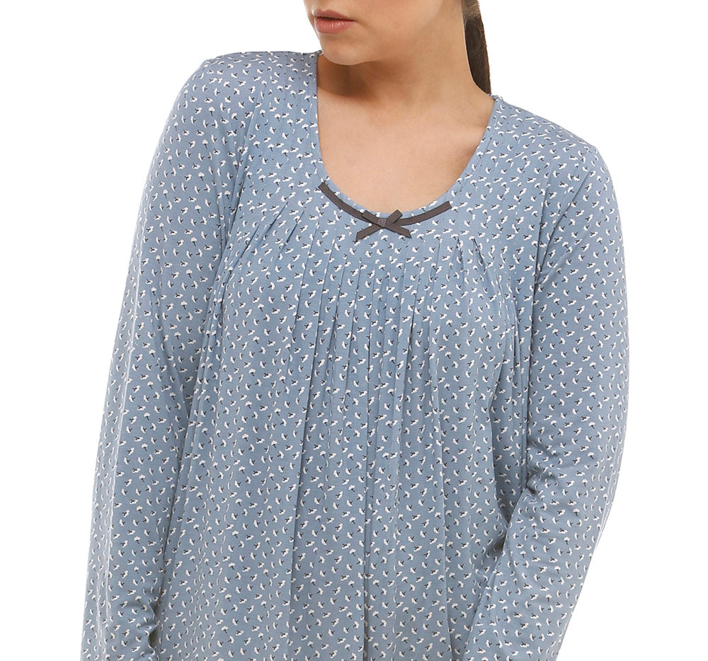 TULIP GROSGRAIN NIGHTIE STORM BLUE - Y624