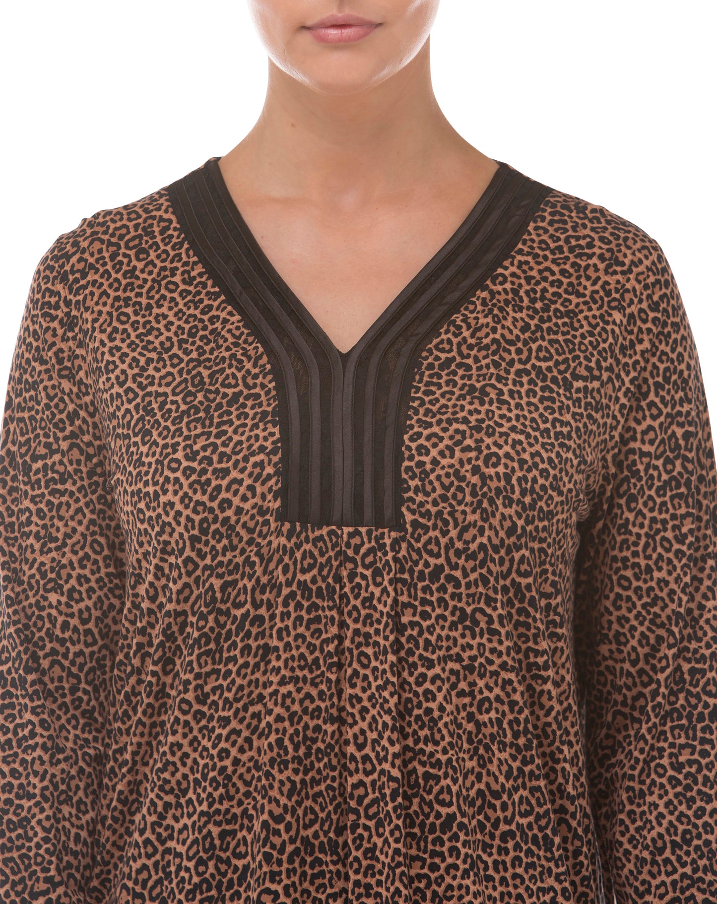 LEOPARD NIGHTIE BLACK - Y645
