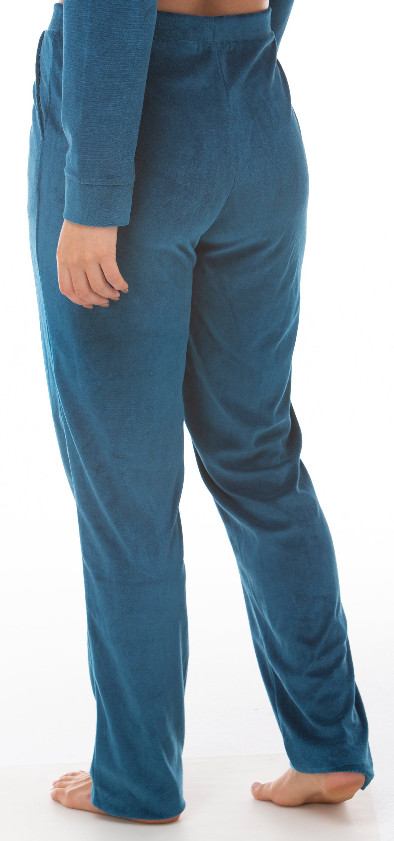 VELVET LOUNGE PANT PEACOCK - Y703