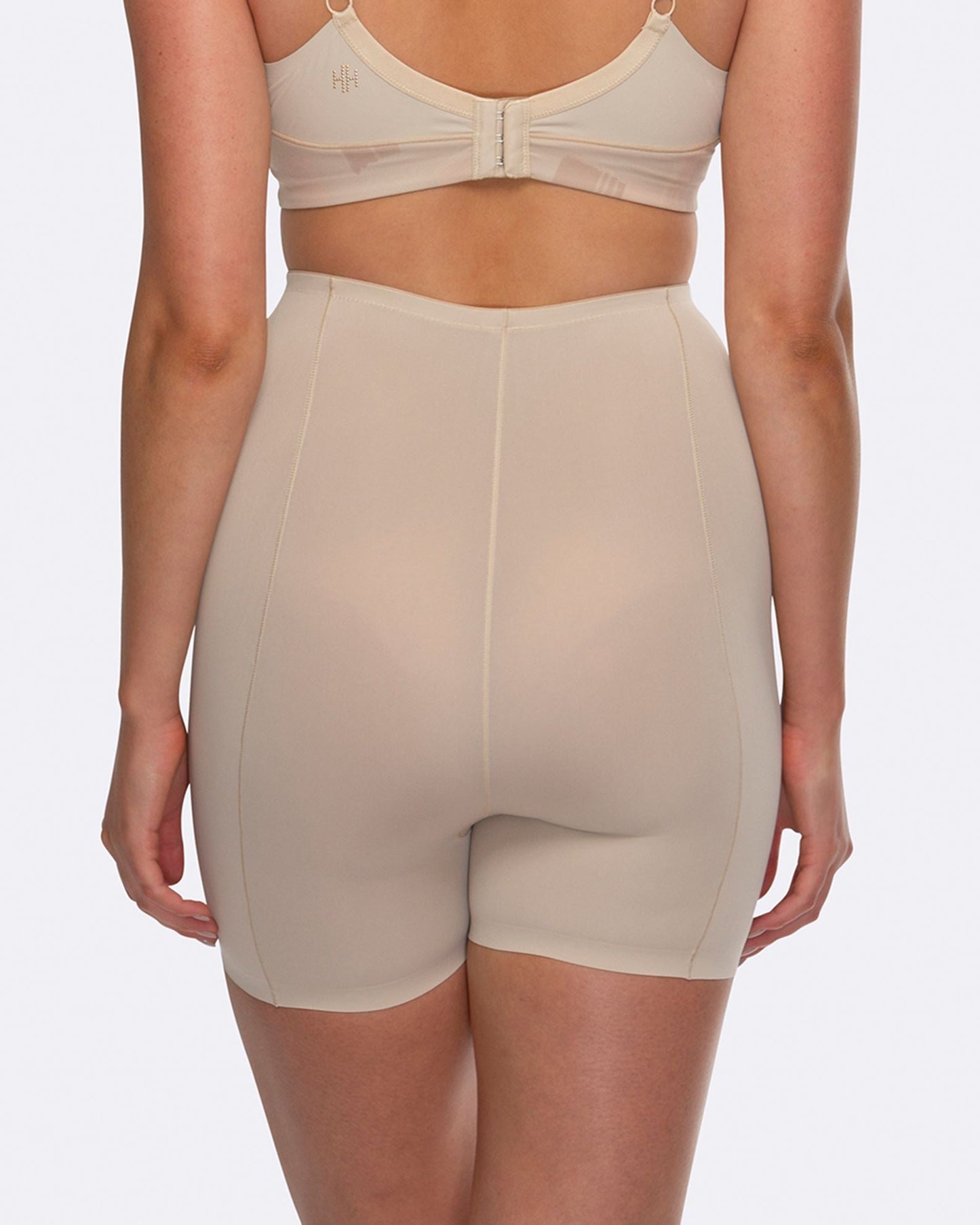 Eden Floral Medium Control Boyleg - HH041 - Nude