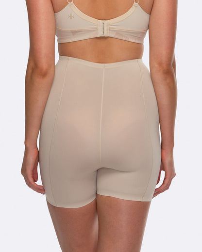 Eden Floral Medium Control Boyleg - HH041 - Nude