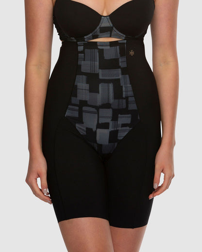 Eden Geo Medium Control Thigh Shaper - HH043 - Black
