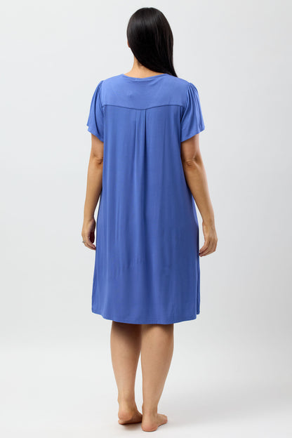 DIAMOND PLEAT NIGHTIE DENIM - Y346DP