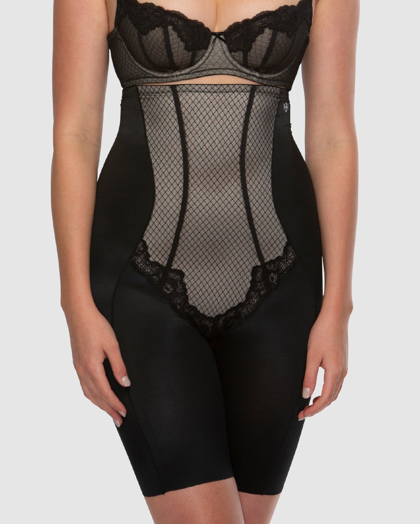 Whisper Firm Control High Waist Thigh Shaper - HH057 - Black
