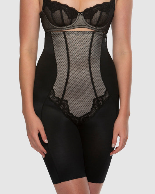 Whisper Firm Control High Waist Thigh Shaper - HH057 - Black