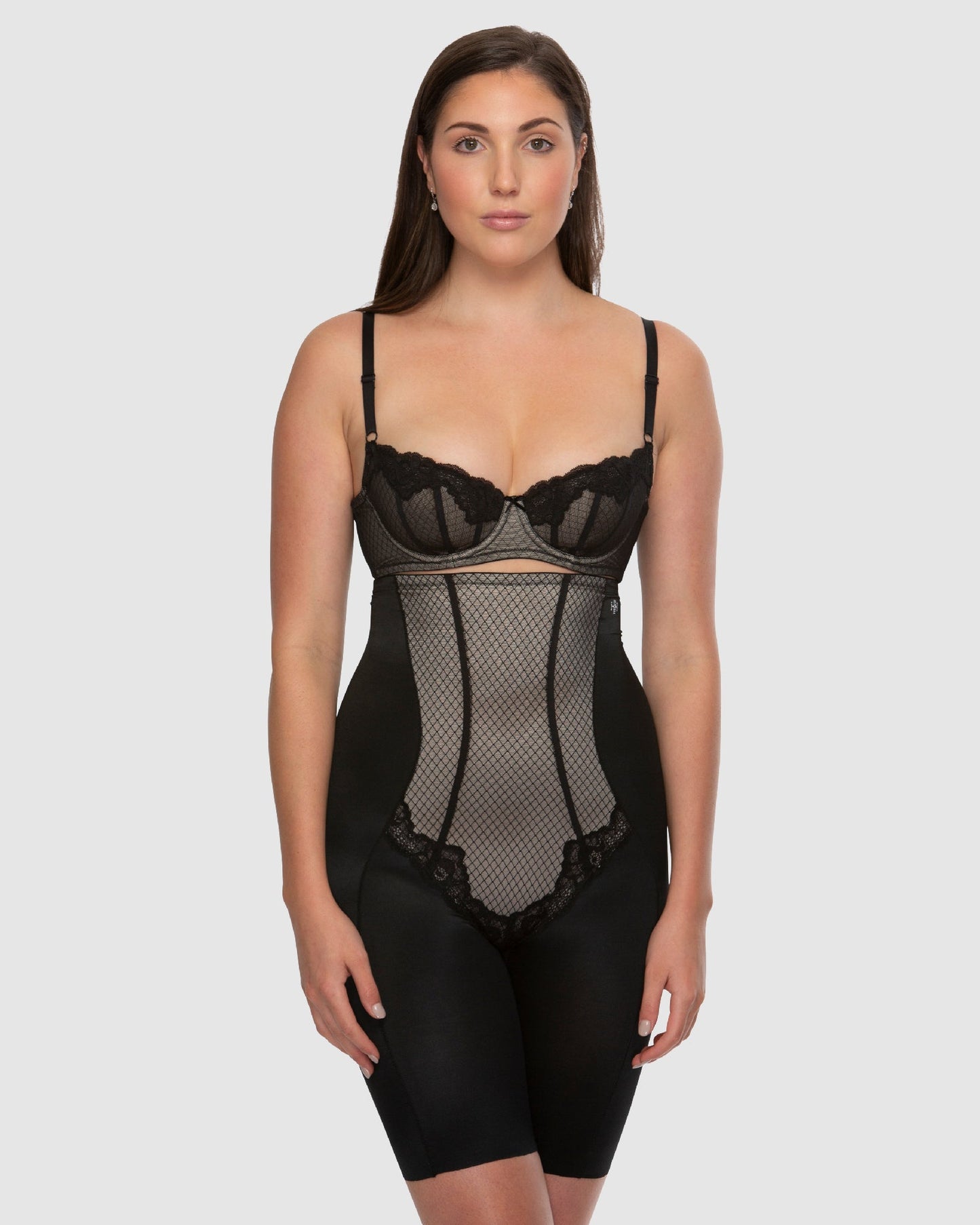 Whisper Firm Control High Waist Thigh Shaper - HH057 - Black