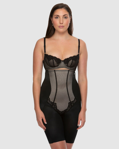 Whisper Firm Control High Waist Thigh Shaper - HH057 - Black