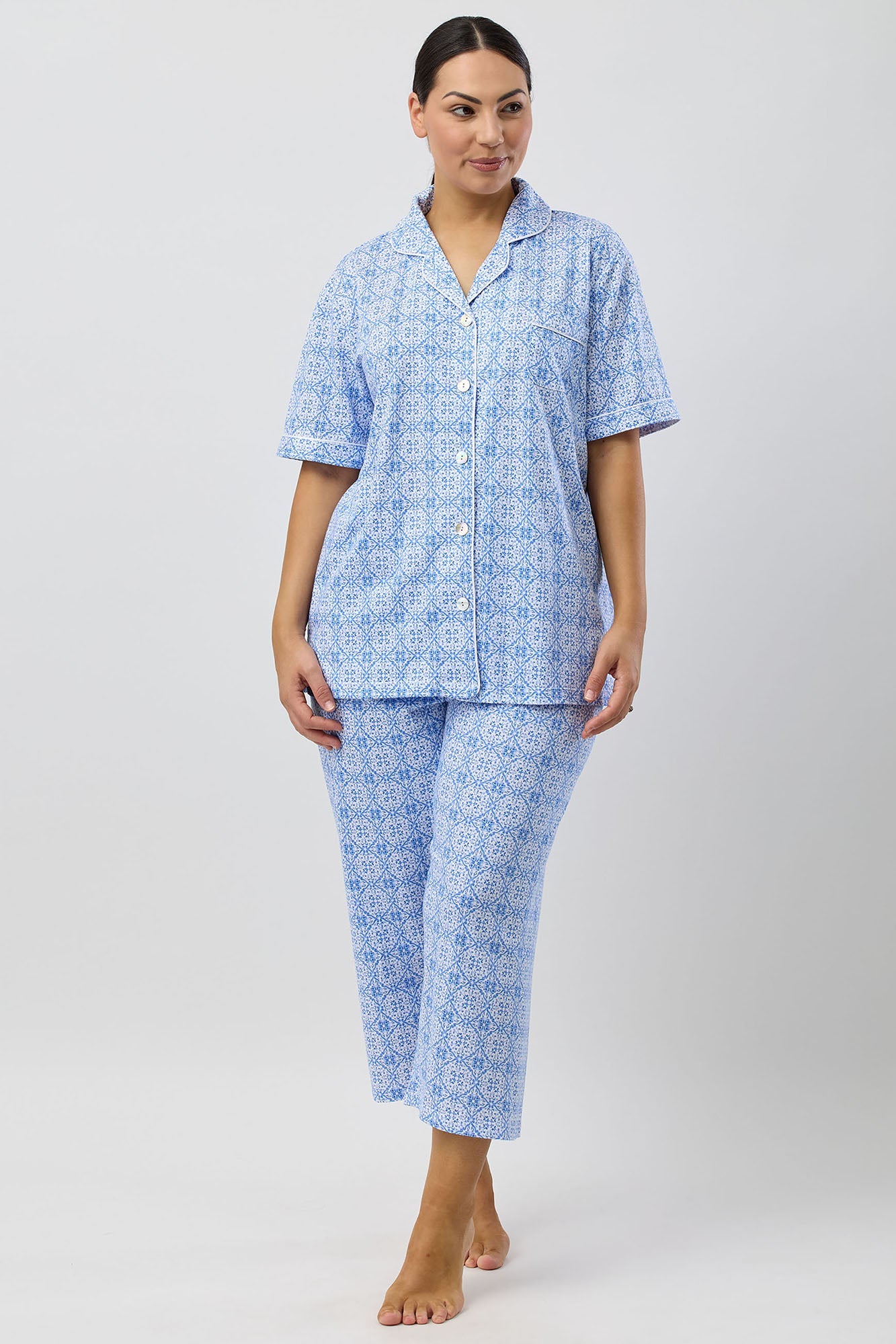BAROQUE 3/4 PJ SET INDIGO - SK108B5