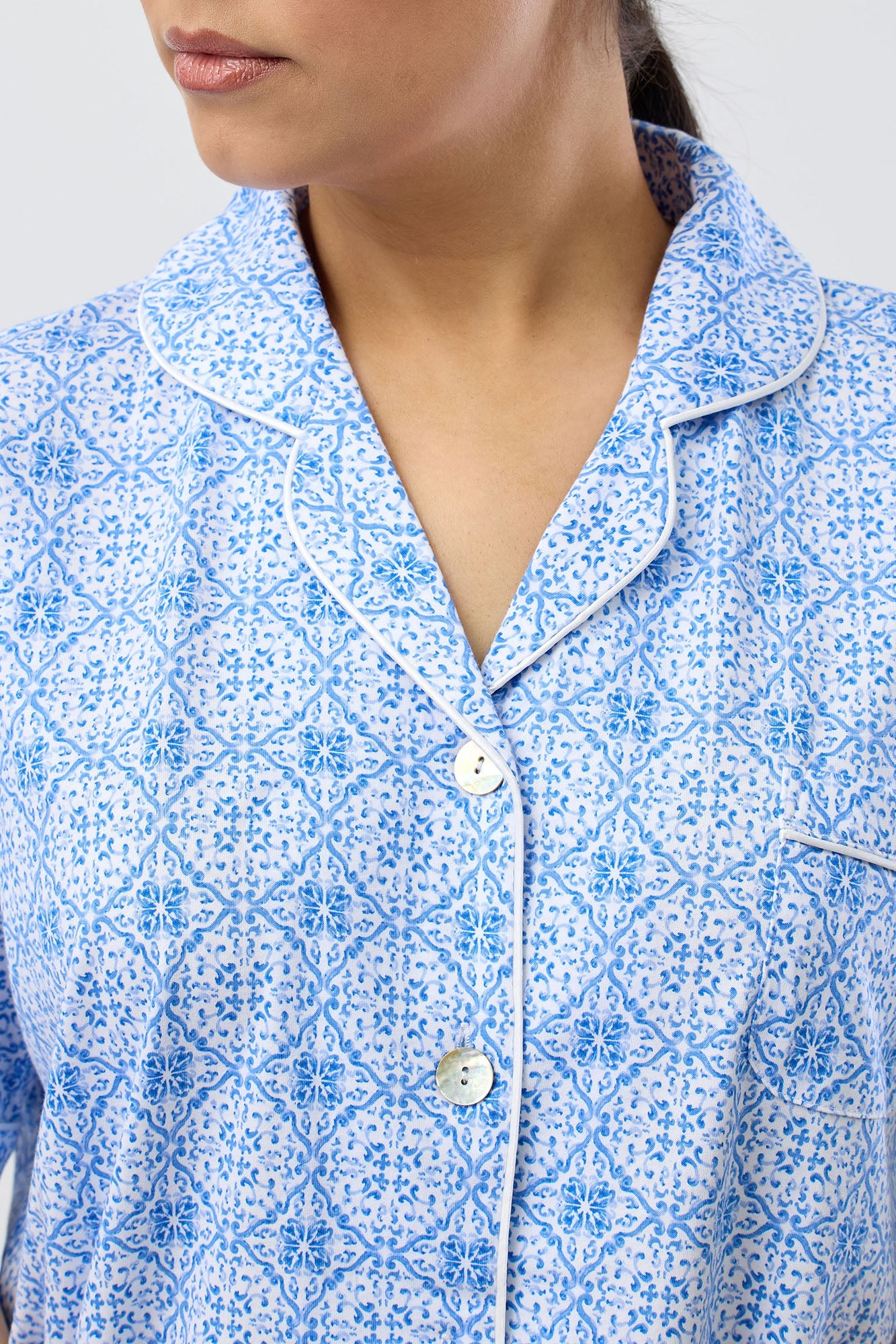 BAROQUE 3/4 PJ SET INDIGO - SK108B5