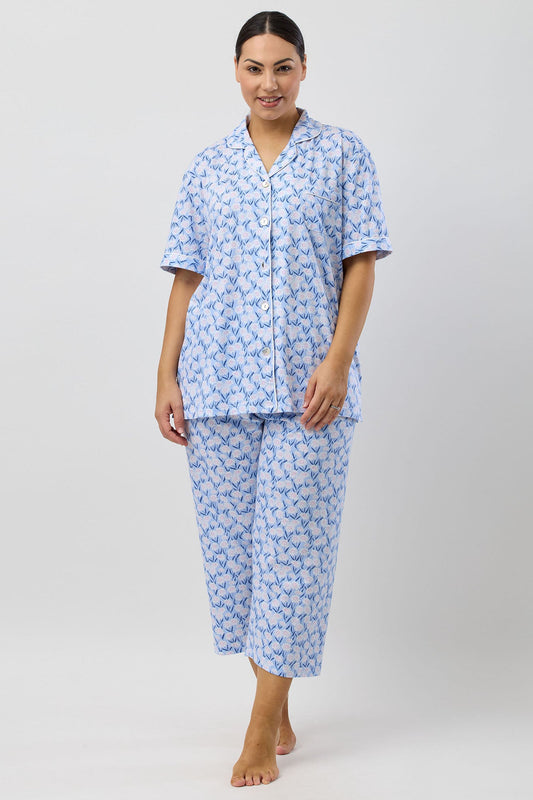DAISIES 3/4 PJ SET BLUE - SK108D5