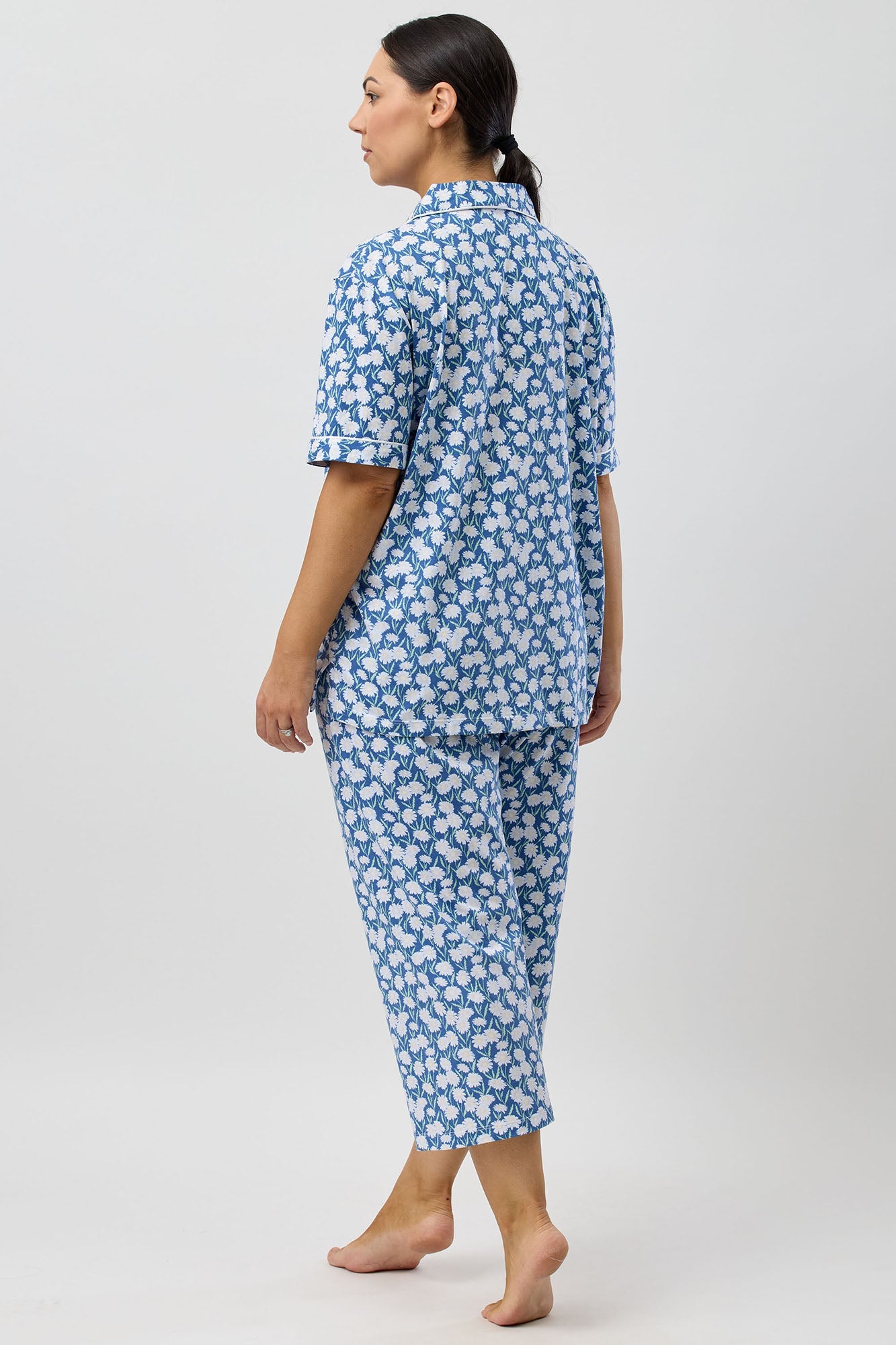 DAISIES 3/4 PJ SET DENIM - SK108D5