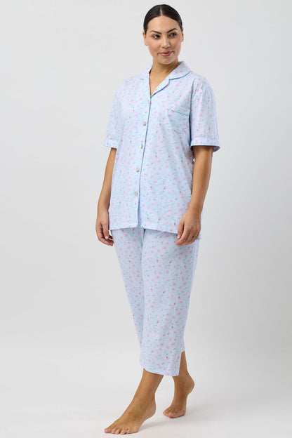 PEONY 3/4 PJ SET BLUE - SK108P5