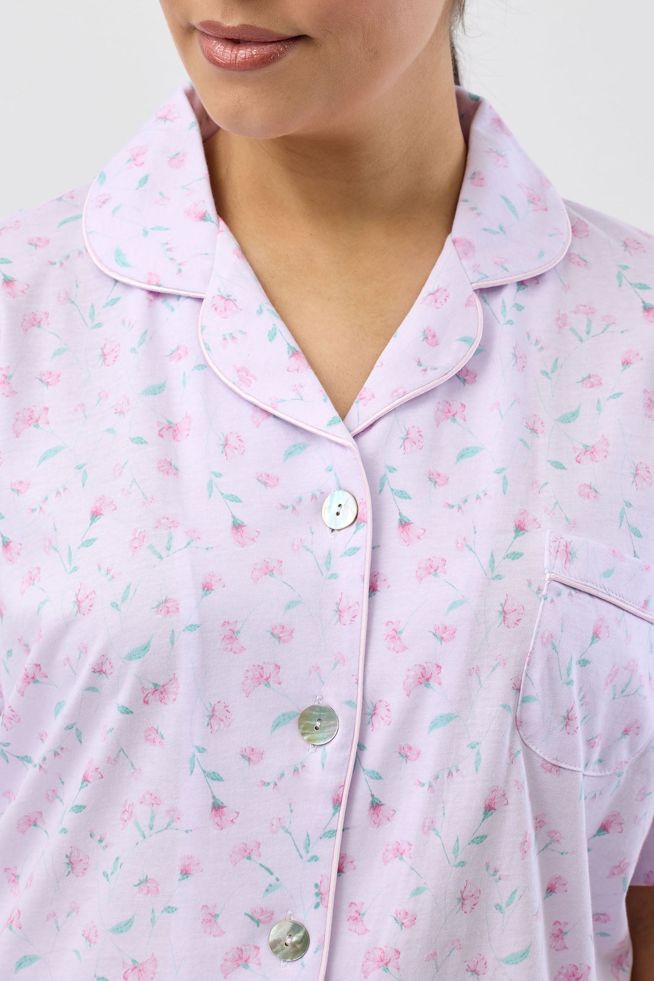 PEONY 3/4 PJ SET PINK - SK108P5