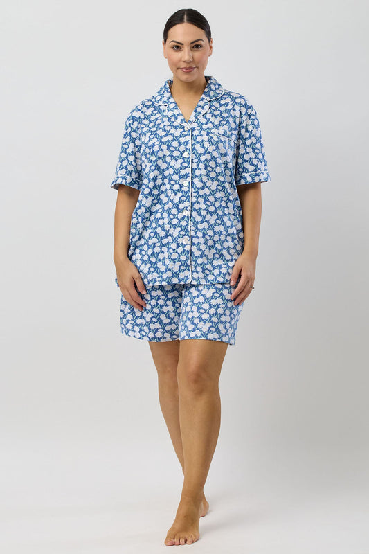 DAISIES SHORT PJ SET DENIM - SK126D5