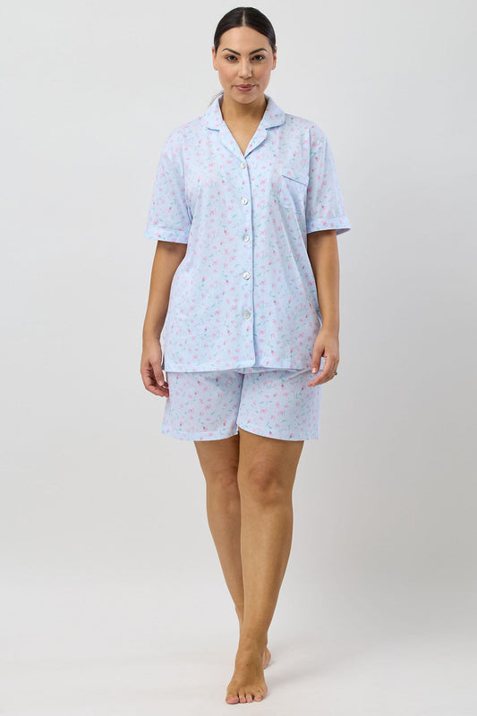 PEONY SHORT PJ SET BLUE - SK126P5