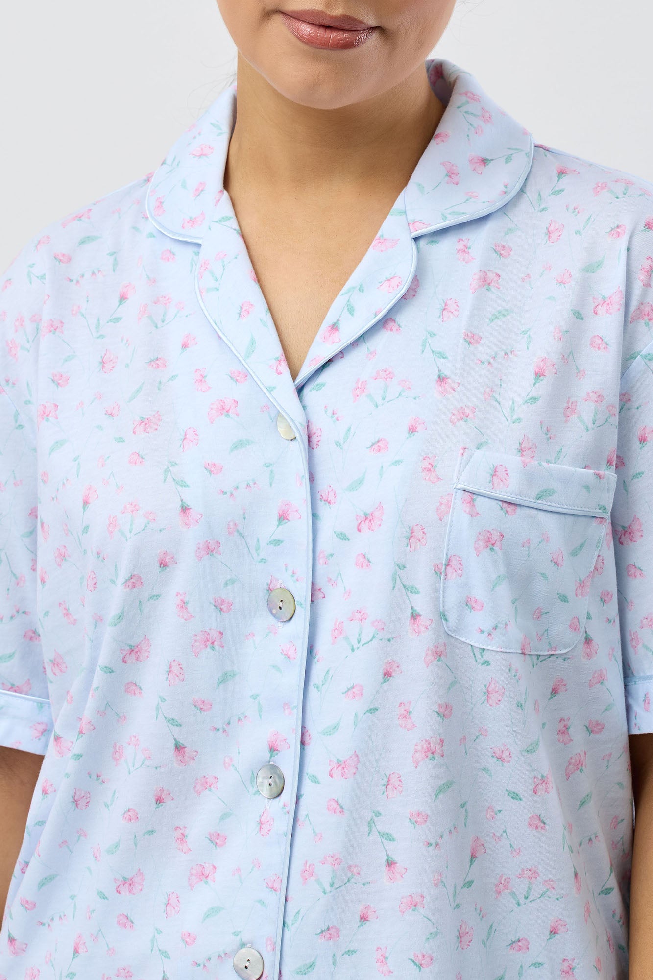 PEONY SHORT PJ SET BLUE - SK126P5