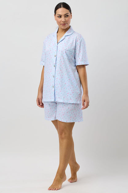 PEONY SHORT PJ SET BLUE - SK126P5
