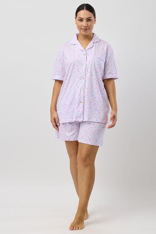 PEONY SHORT PJ SET PINK - SK126P5