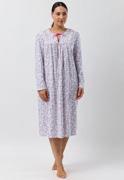 FLOWERETTE TIE NIGHTIE PINK - SK202F5