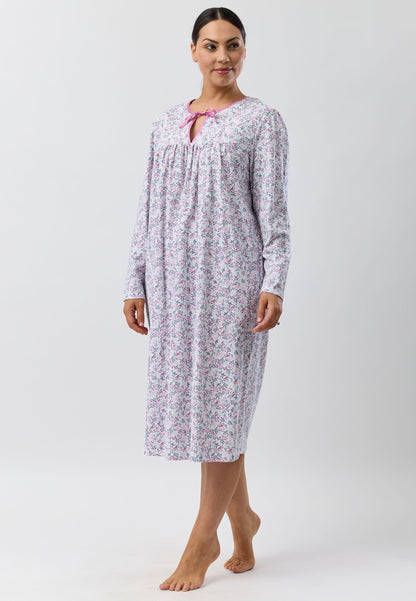 FLOWERETTE TIE NIGHTIE PINK - SK202F5