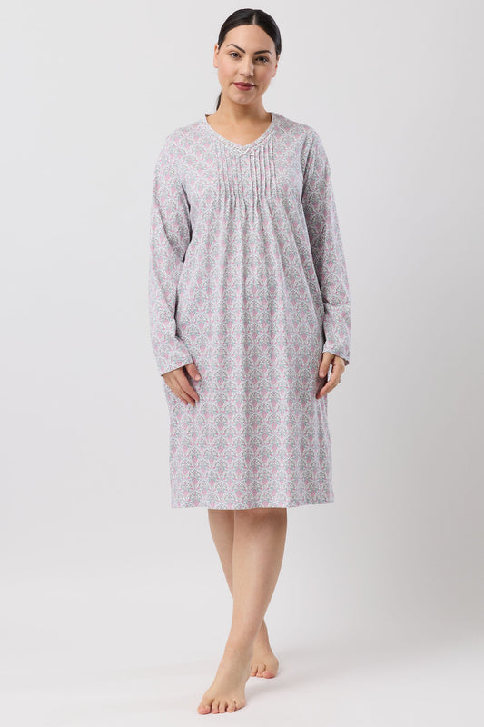 ORIENTAL CROCHET NIGHTIE PINK - SK208O6