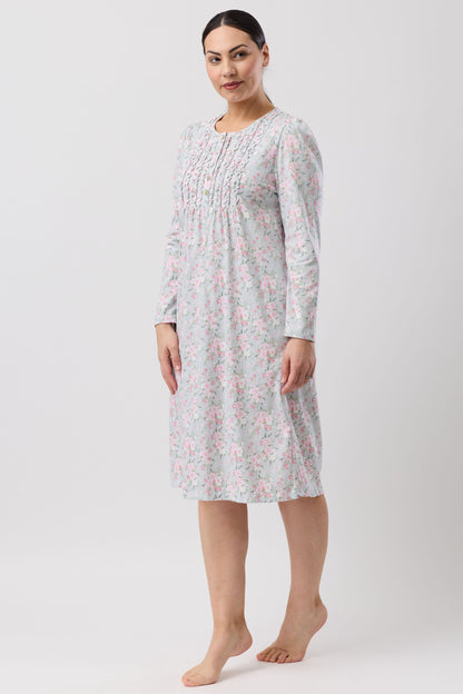 BOUQUET RUFFLE NIGHTIE SAGE - SK242B6