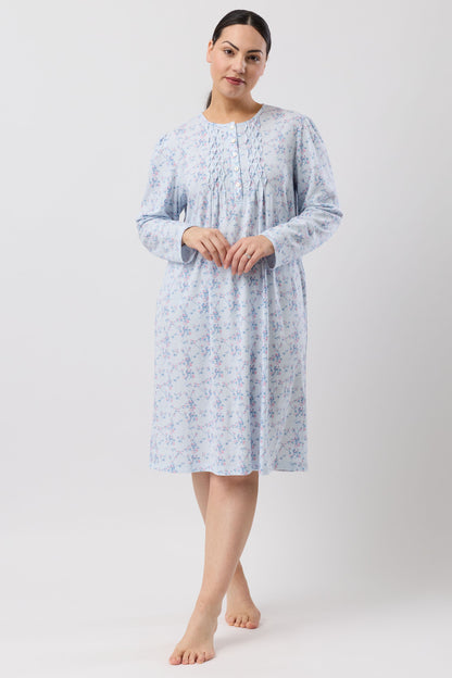 CHERRY BLOSSOM NIGHTIE BLUE - SK244C6