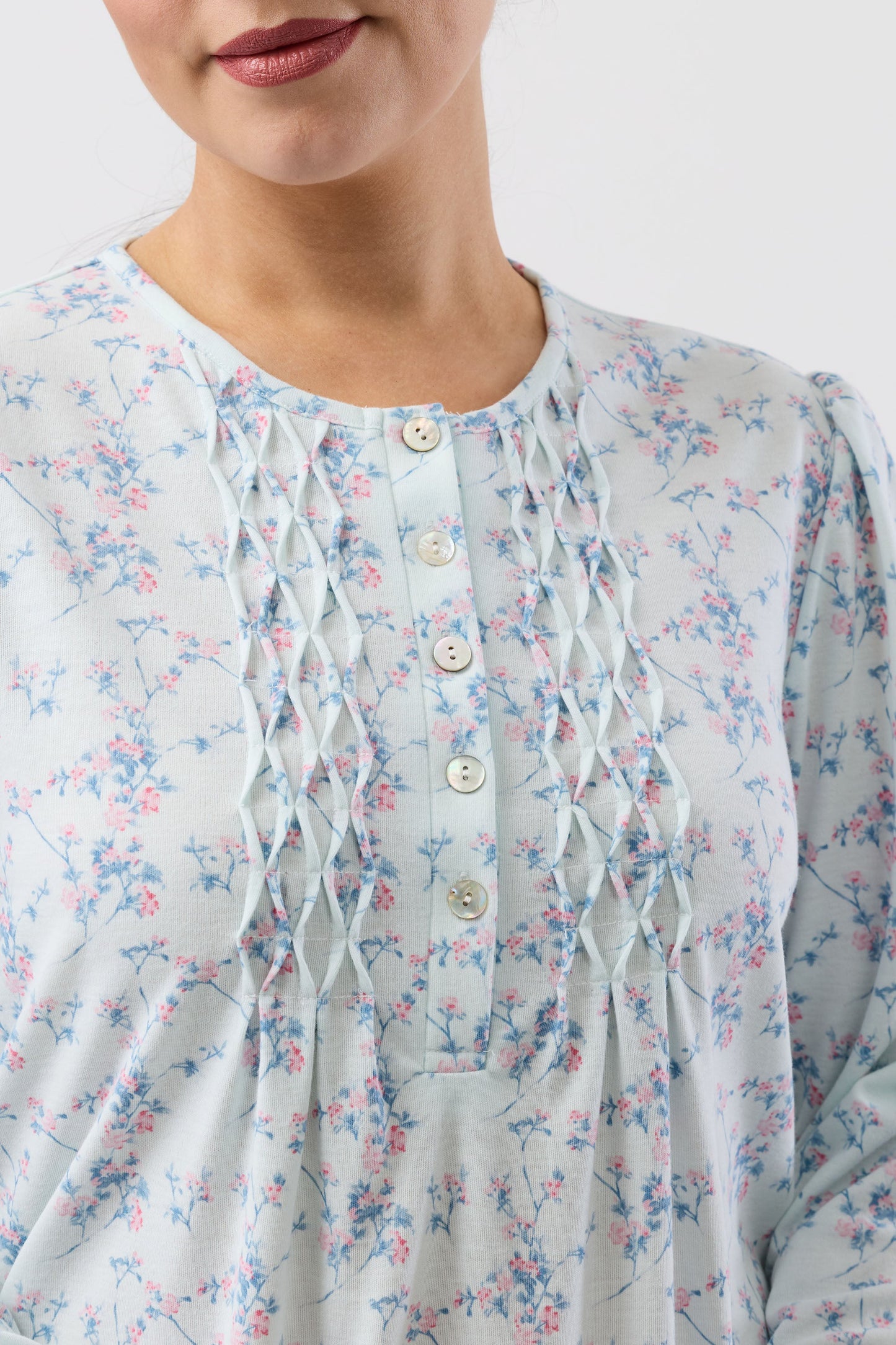 CHERRY BLOSSOM NIGHTIE MINT - SK244C6