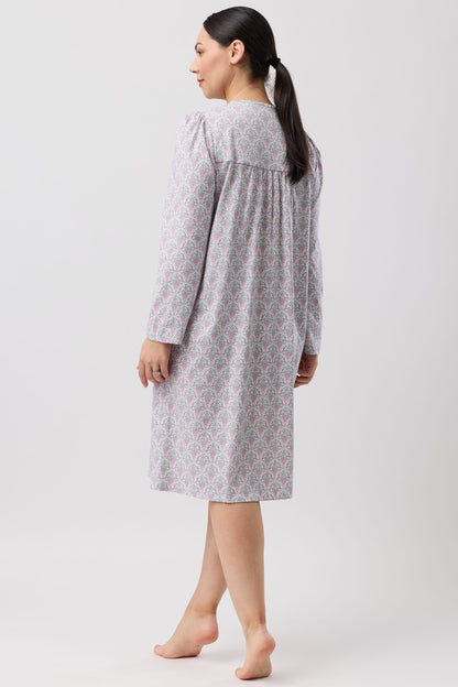 ORIENTAL SMOCK NIGHTIE PINK - SK244O6