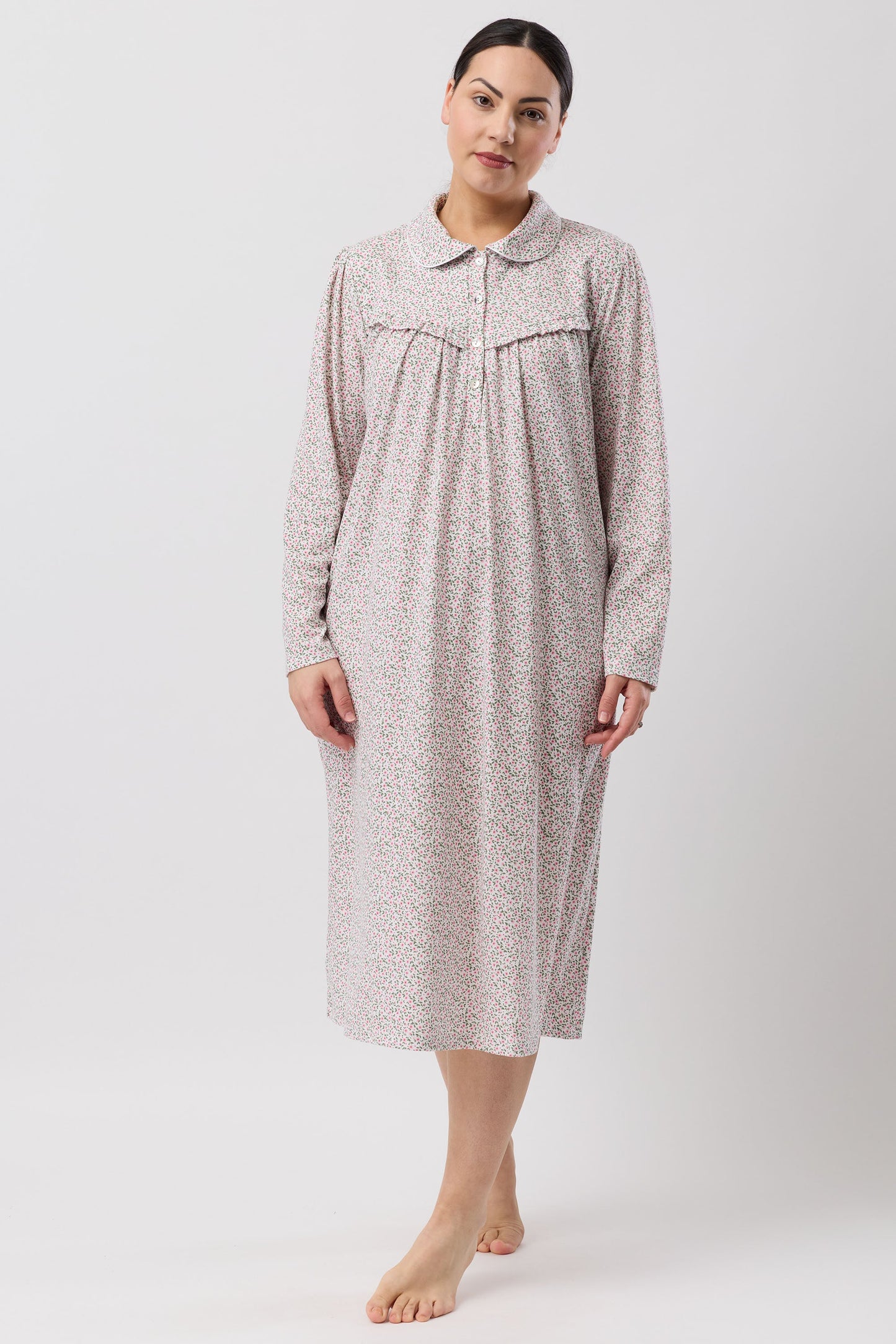 DITSY COLLAR NIGHTIE PINK - SK248D6