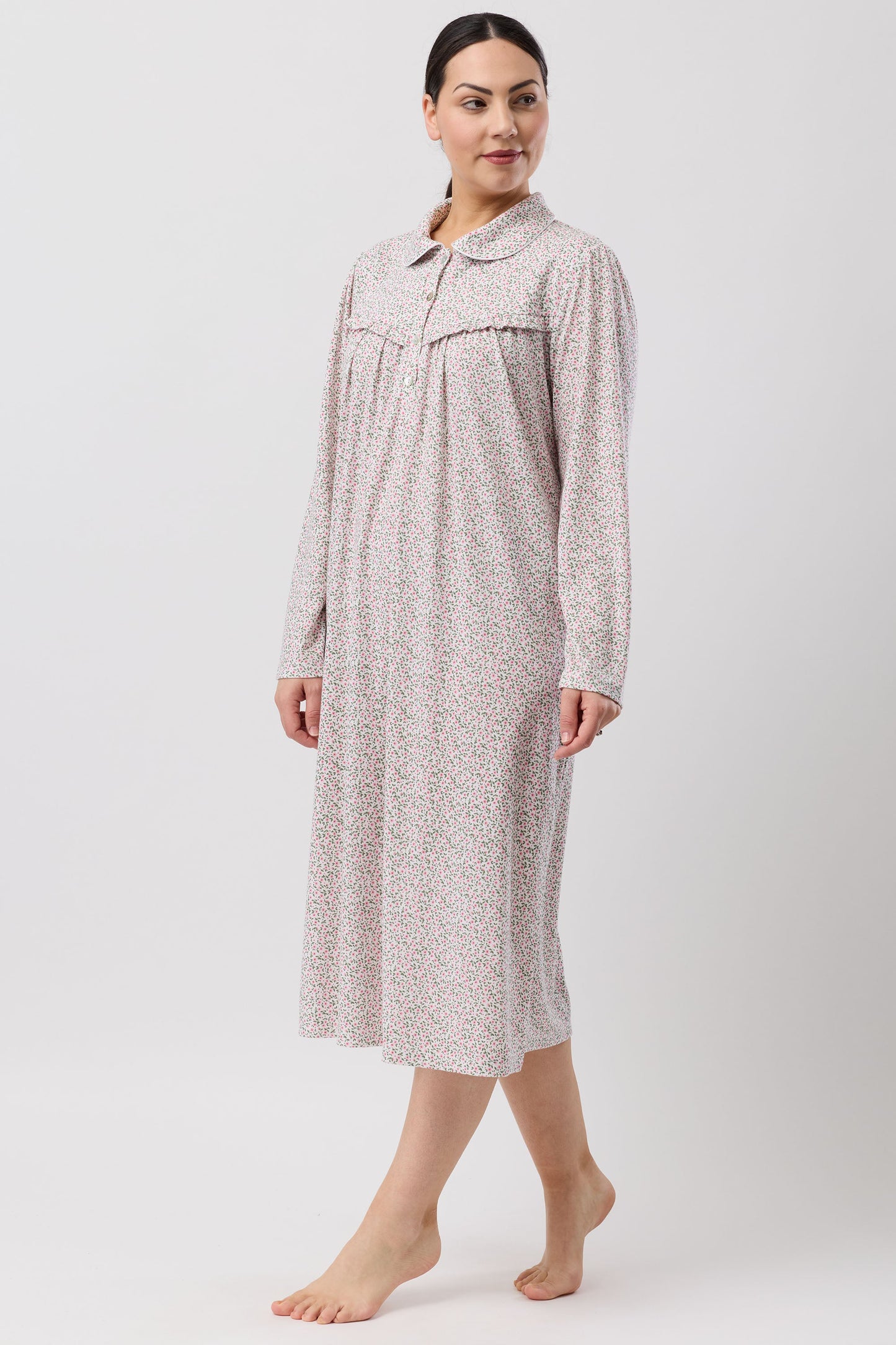 DITSY COLLAR NIGHTIE PINK - SK248D6