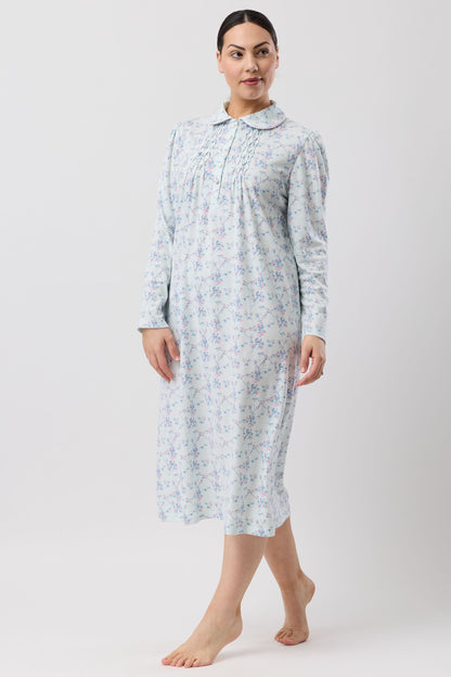 CHERRY BLOSSOM COLLAR NIGHTIE MINT - SK251C6