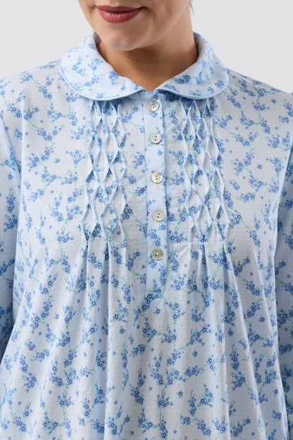 JASMINE COLLAR NIGHTIE BLUE - SK251J6