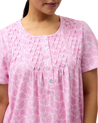 SHORT SLEEVE PAISLEY NITE PINK - SK310P