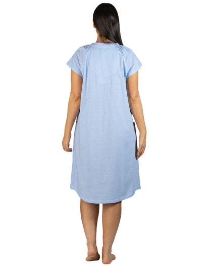 STRIPE CAP SLEEVE NIGHTIE BLUE - SK312S