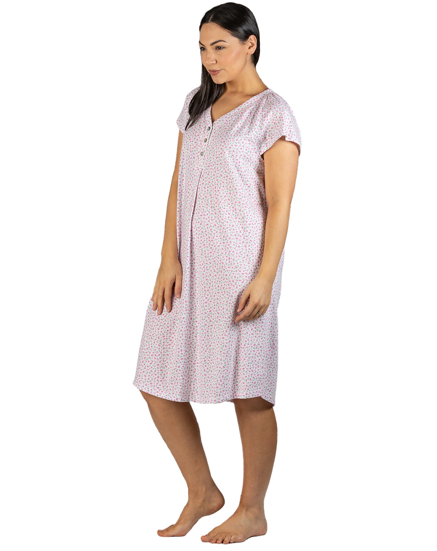 WILDFLOWERS CAP SLEEVE NIGHTIE PINK - SK312W