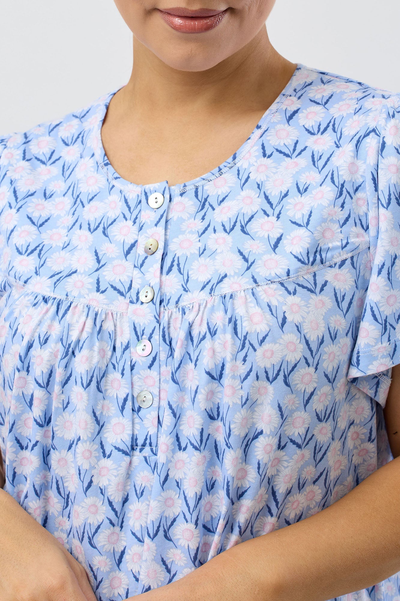 DAISIES NIGHTIE BLUE - SK318D5