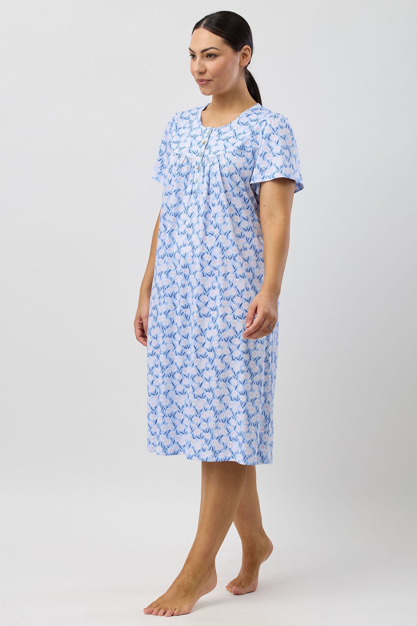 DAISIES NIGHTIE BLUE - SK318D5