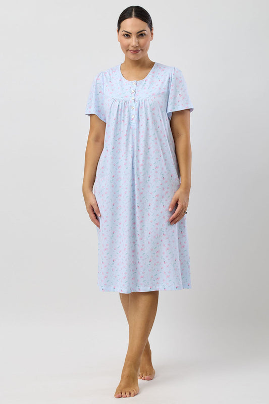 PEONY NIGHTIE BLUE - SK318P5