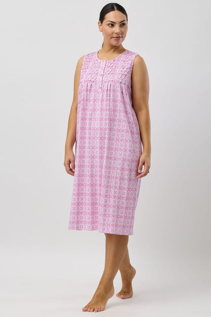 BAROQUE SLEEVELESS NIGHTIE ROSE - SK411B5