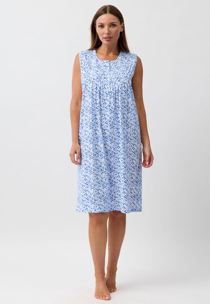 CAMELLIA SLEEVELESS NIGHTIE BLUE - SK411C6