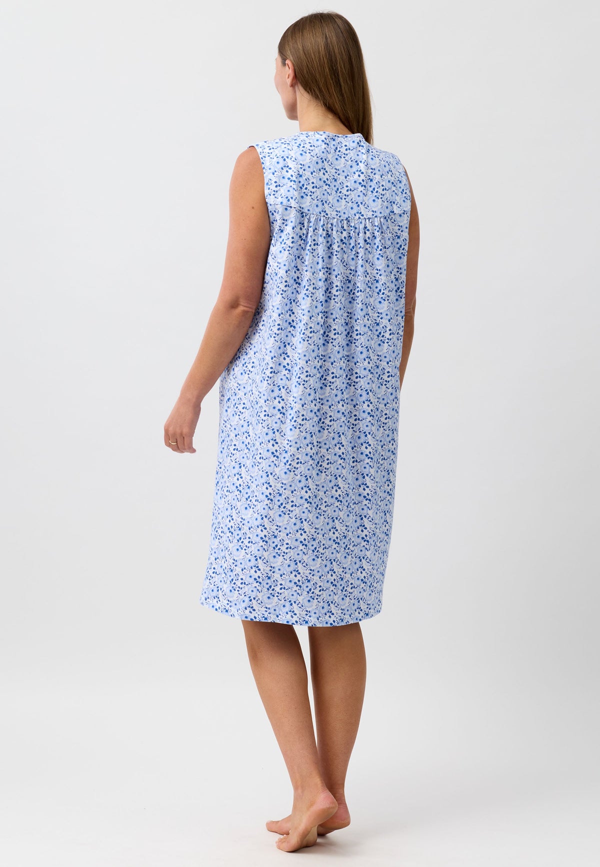 CAMELLIA SLEEVELESS NIGHTIE BLUE - SK411C6