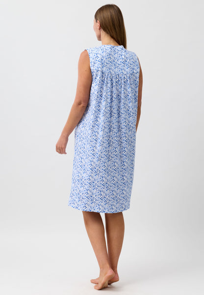 CAMELLIA SLEEVELESS NIGHTIE BLUE - SK411C6